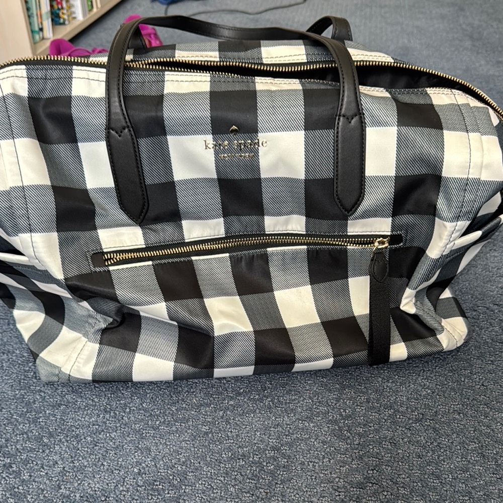 Kate Spade Black and White Duffel/diaper bag